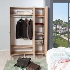 Garderobekast Vella | 100% Melamine | 18 Mm Dik | Haagbeuken Poten | UV-coating -Collectie Slaapkamermeubels 863SPH4219 20 204 9bfc