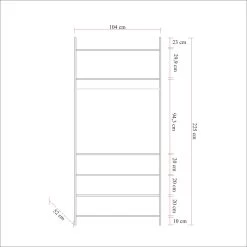 Garderobekast Saffier | 18 Mm Dik | Metalen Poten | Atlantisch Grenen -Collectie Slaapkamermeubels 863SPH5414 20 207 0d6a