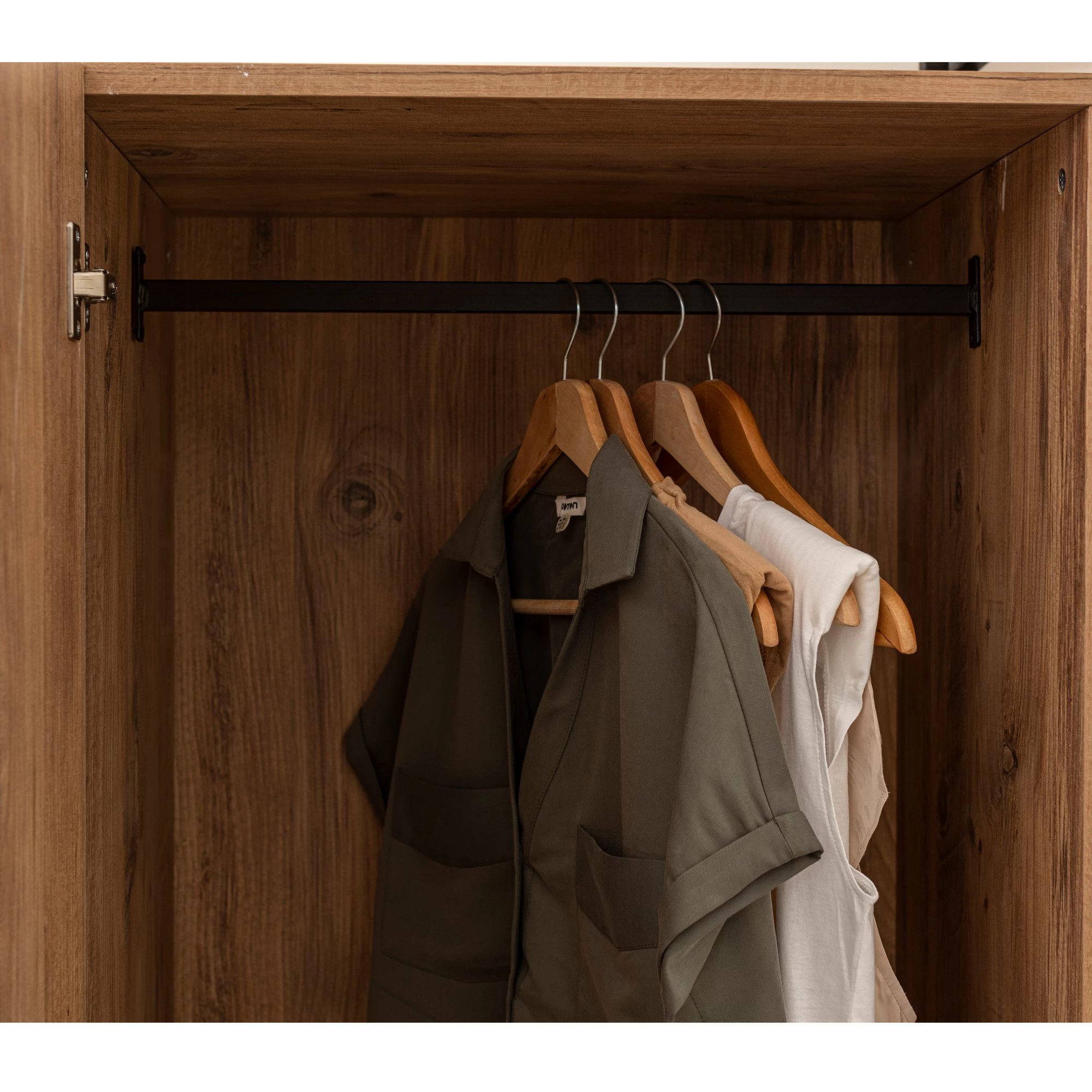 Saffier Melamine Kledingkast - 3-Delige Set | 64x225x52 | Atlantic Pine 9 Saffier Melamine Kledingkast - 3-Delige Set | 64x225x52 | Atlantic Pine - Afbeelding 7