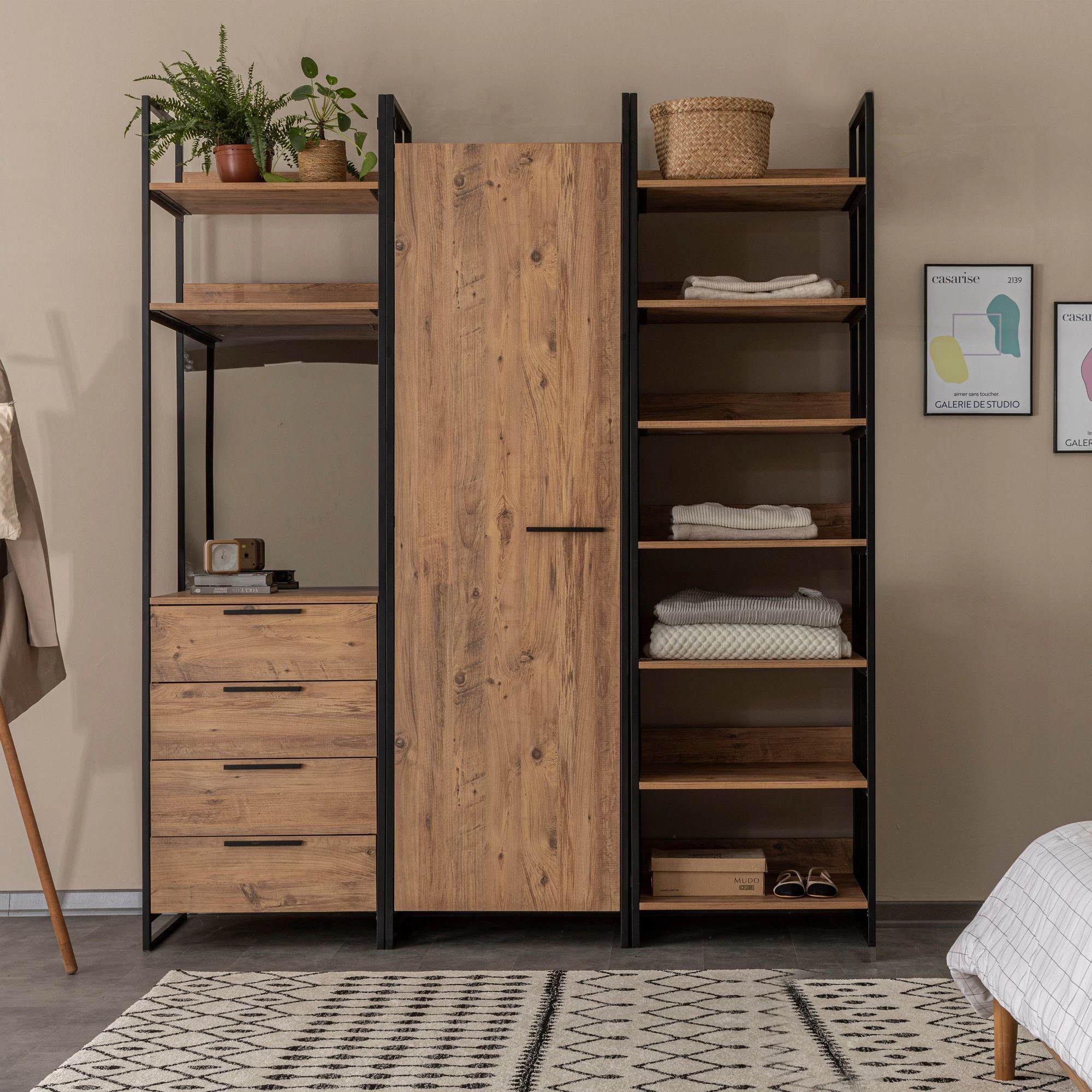 Saffier Melamine Kledingkast - 3-Delige Set | 64x225x52 | Atlantic Pine 3 Saffier Melamine Kledingkast - 3-Delige Set | 64x225x52 | Atlantic Pine