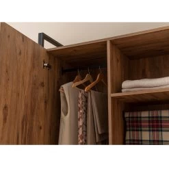 Saffier Garderobekast | 100% Melamine | 18mm Dikte | PVC Rand | Metalen Poten -Collectie Slaapkamermeubels 863SPH5450 20 209 8e04