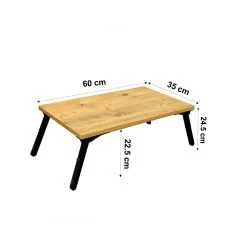 Laptoptafel Vella | 35 X 60 X 24,5 Cm | Kleur: Atlantic Pine Black -Collectie Slaapkamermeubels 869VEL5501 20 207 dcbe