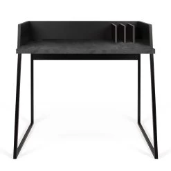 Bureau Volta 90cm - Zwart/beton -Collectie Slaapkamermeubels 9000.054075 Volga Pure Black Concrete 1 8b11