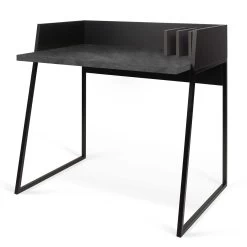 Bureau Volta 90cm - Zwart/beton -Collectie Slaapkamermeubels 9000.054075 Volga Pure Black Concrete 2 f005