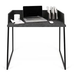 Bureau Volta 90cm - Zwart/beton -Collectie Slaapkamermeubels 9000.054075 Volga Pure Black Concrete 3 85bd
