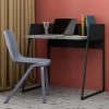 Bureau Volta 90cm - Zwart/beton -Collectie Slaapkamermeubels 9000.054075 Volga Pure Black Concrete 9 e785