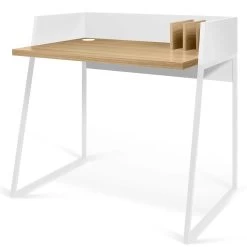 Bureau Volta 90cm - Wit/eik -Collectie Slaapkamermeubels 9003.052811 Volga Desk Pure White with Oak 2 cc5d
