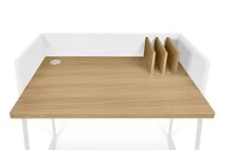 Bureau Volta 90cm - Wit/eik -Collectie Slaapkamermeubels 9003.052811 Volga Desk Pure White with Oak 6 764d