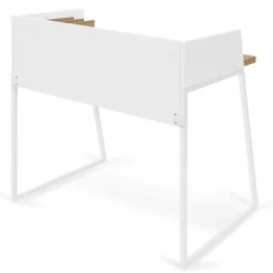 Bureau Volta 90cm - Wit/eik -Collectie Slaapkamermeubels 9003.052811 Volga Desk Pure White with Oak 8 98a1