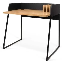 Bureau Volta 90cm - Zwart/eik -Collectie Slaapkamermeubels 9003.052965 Volga Pure Black Oak 2 d5b1