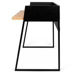 Bureau Volta 90cm - Zwart/eik -Collectie Slaapkamermeubels 9003.052965 Volga Pure Black Oak 3 70b6