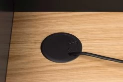 Bureau Volta 90cm - Zwart/eik -Collectie Slaapkamermeubels 9003.052965 Volga Pure Black Oak 4 10cd