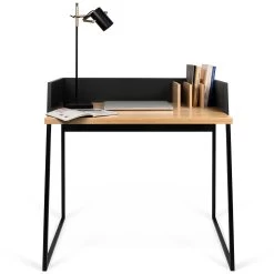 Bureau Volta 90cm - Zwart/eik -Collectie Slaapkamermeubels 9003.052965 Volga Pure Black Oak 6 3b58
