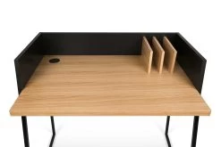 Bureau Volta 90cm - Zwart/eik -Collectie Slaapkamermeubels 9003.052965 Volga Pure Black Oak 8 e489