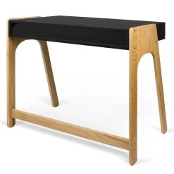 Bureau Aura 94cm - Zwart/eik -Collectie Slaapkamermeubels 9003.053252 Aura Desk Pure Black Oak 2 2fb4