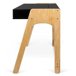 Bureau Aura 94cm - Zwart/eik -Collectie Slaapkamermeubels 9003.053252 Aura Desk Pure Black Oak 6 e30d