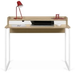 Bureau Rise 100cm - Eik/wit -Collectie Slaapkamermeubels 9003.053948 Rise Desk Light Oak Pure White 3 3d0d