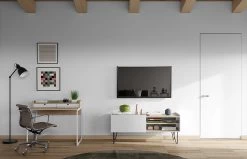 Bureau Rise 100cm - Eik/wit -Collectie Slaapkamermeubels 9003.053948 Rise Desk Light Oak Pure White 8 e4ca