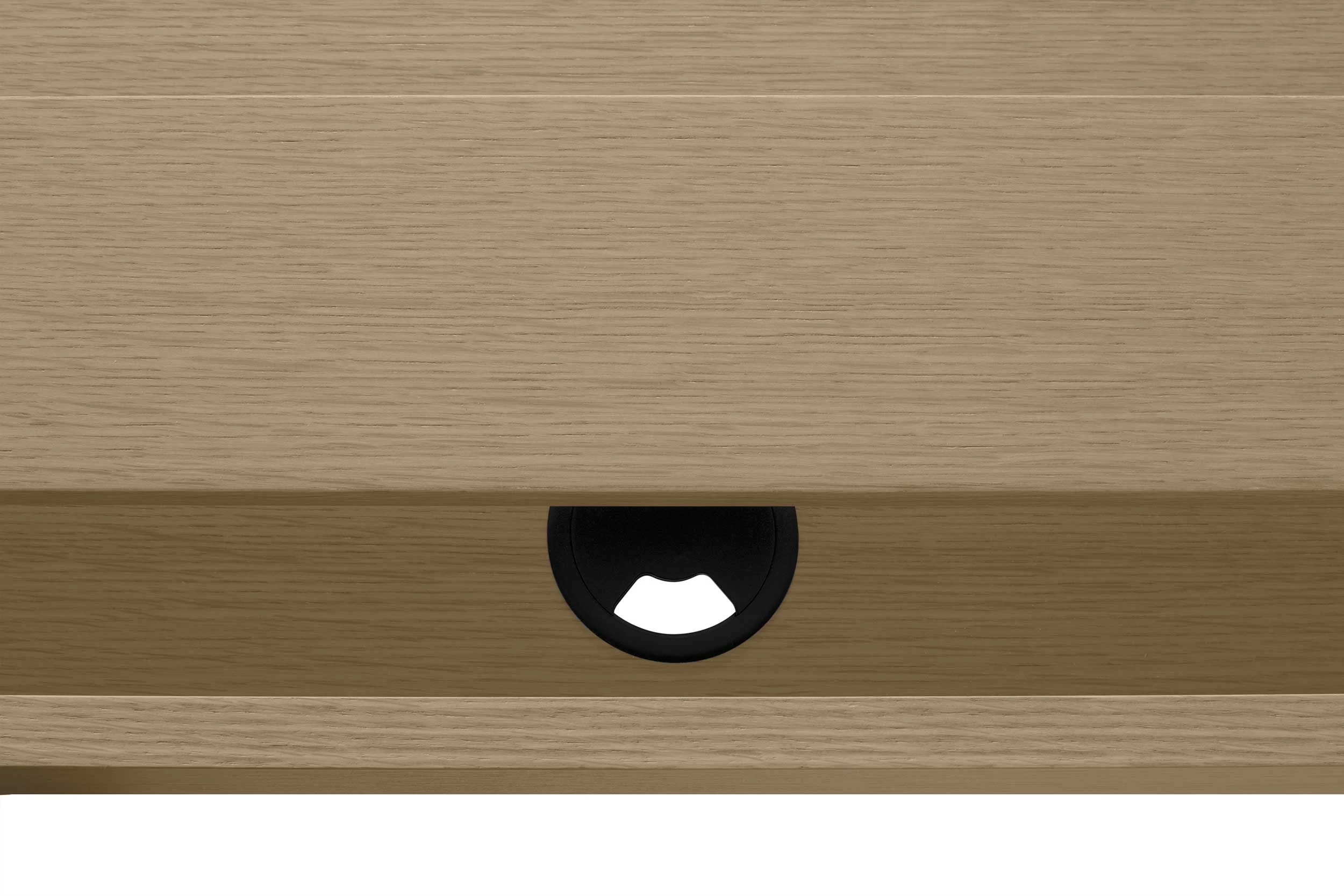 Bureau Ply 120cm Met Lade - Eik/zwart 4 Bureau Ply 120cm Met Lade - Eik/zwart - Afbeelding 2