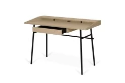 Bureau Ply 120cm Met Lade - Eik/zwart 27 Bureau Ply 120cm Met Lade - Eik/zwart -Collectie Slaapkamermeubels 9003.053979 Ply desk light oak and black 3 d59c