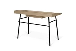Bureau Ply 120cm Met Lade - Eik/zwart 24 Bureau Ply 120cm Met Lade - Eik/zwart -Collectie Slaapkamermeubels 9003.053979 Ply desk light oak and black 5 675c