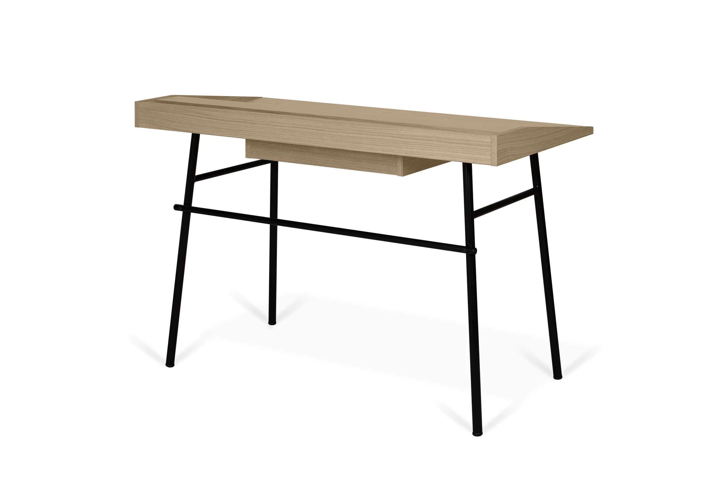 Bureau Ply 120cm Met Lade - Eik/zwart 10 Bureau Ply 120cm Met Lade - Eik/zwart - Afbeelding 8