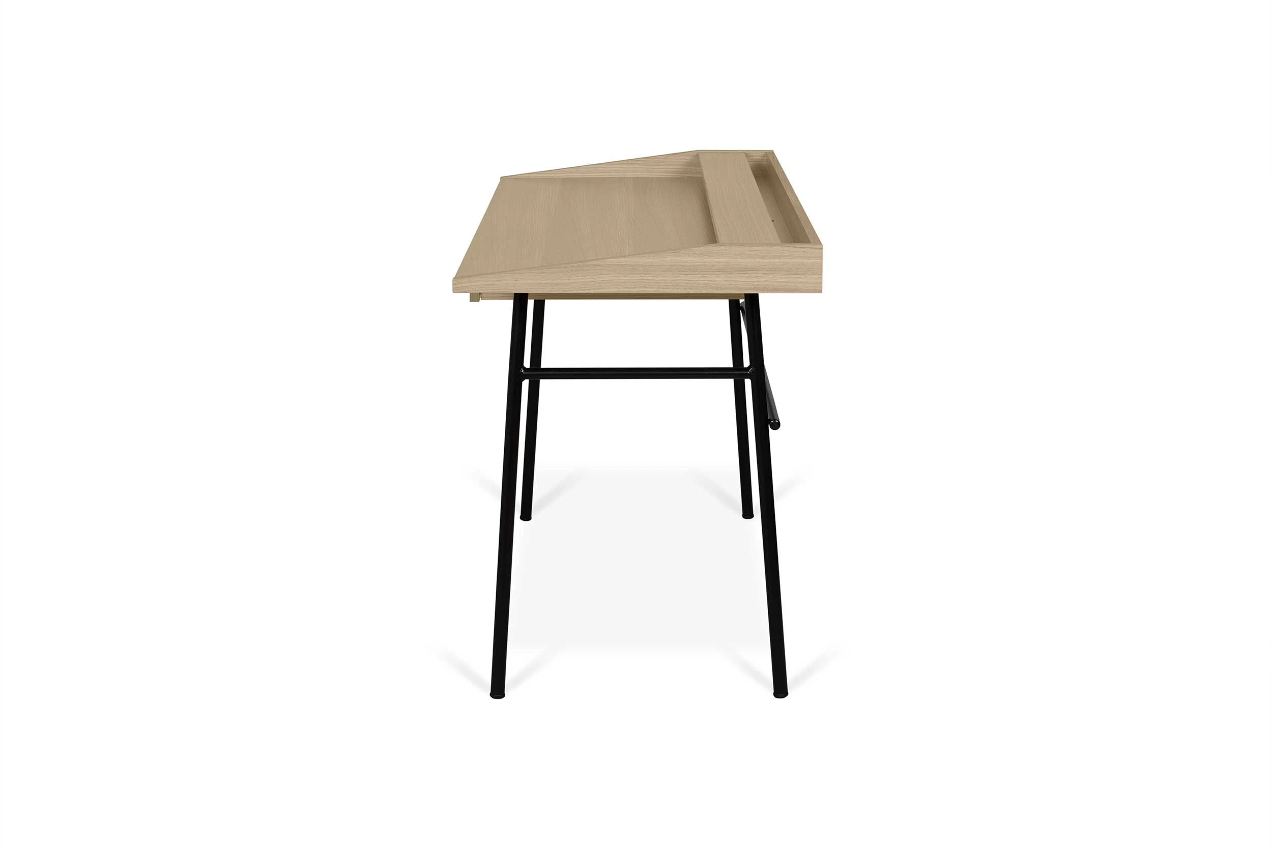 Bureau Ply 120cm Met Lade - Eik/zwart 11 Bureau Ply 120cm Met Lade - Eik/zwart - Afbeelding 9