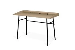 Bureau Ply 120cm - Eik/zwart -Collectie Slaapkamermeubels 9003.054082 Ply desk light oak and black steel 1 9832