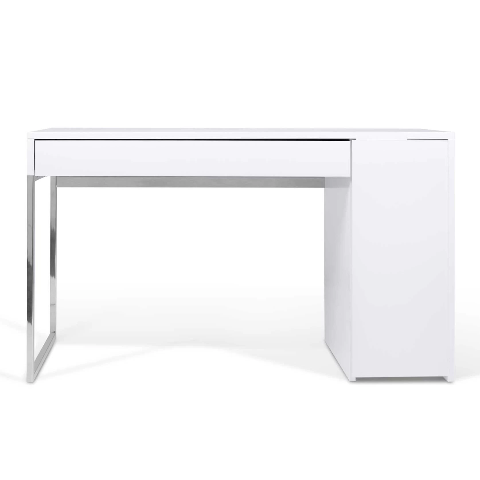 Bureau Prado 130cm - Wit/chroom 11 Bureau Prado 130cm - Wit/chroom - Afbeelding 9