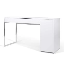 Bureau Prado 130cm - Wit/chroom 18 Bureau Prado 130cm - Wit/chroom -Collectie Slaapkamermeubels 9500.052514 Prado white with Chrome Legs 2 474f