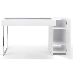 Bureau Prado 130cm - Wit/chroom 17 Bureau Prado 130cm - Wit/chroom -Collectie Slaapkamermeubels 9500.052514 Prado white with Chrome Legs 4 7594