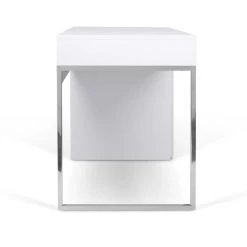 Bureau Prado 130cm - Wit/chroom 12 Bureau Prado 130cm - Wit/chroom -Collectie Slaapkamermeubels 9500.052514 Prado white with Chrome Legs 6 c334