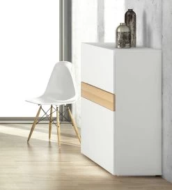 Bureau/opbergkast Fox 110cm - Wit/eik -Collectie Slaapkamermeubels 9500.052606 Focus Home Office Pure White Oak 12 df68
