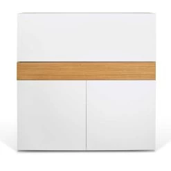 Bureau/opbergkast Fox 110cm - Wit/eik -Collectie Slaapkamermeubels 9500.052606 Focus Home Office Pure White Oak 1 edf0