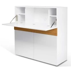 Bureau/opbergkast Fox 110cm - Wit/eik -Collectie Slaapkamermeubels 9500.052606 Focus Home Office Pure White Oak 4 c231