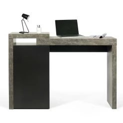 Bureau Delta 119cm - Beton -Collectie Slaapkamermeubels 9500.052835 Detroit Console Desk Concrete Pure Black 4 e8cf