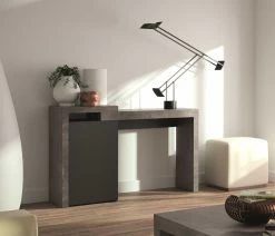 Bureau Delta 119cm - Beton -Collectie Slaapkamermeubels 9500.052835 Detroit Console Desk Concrete Pure Black 5 57f1