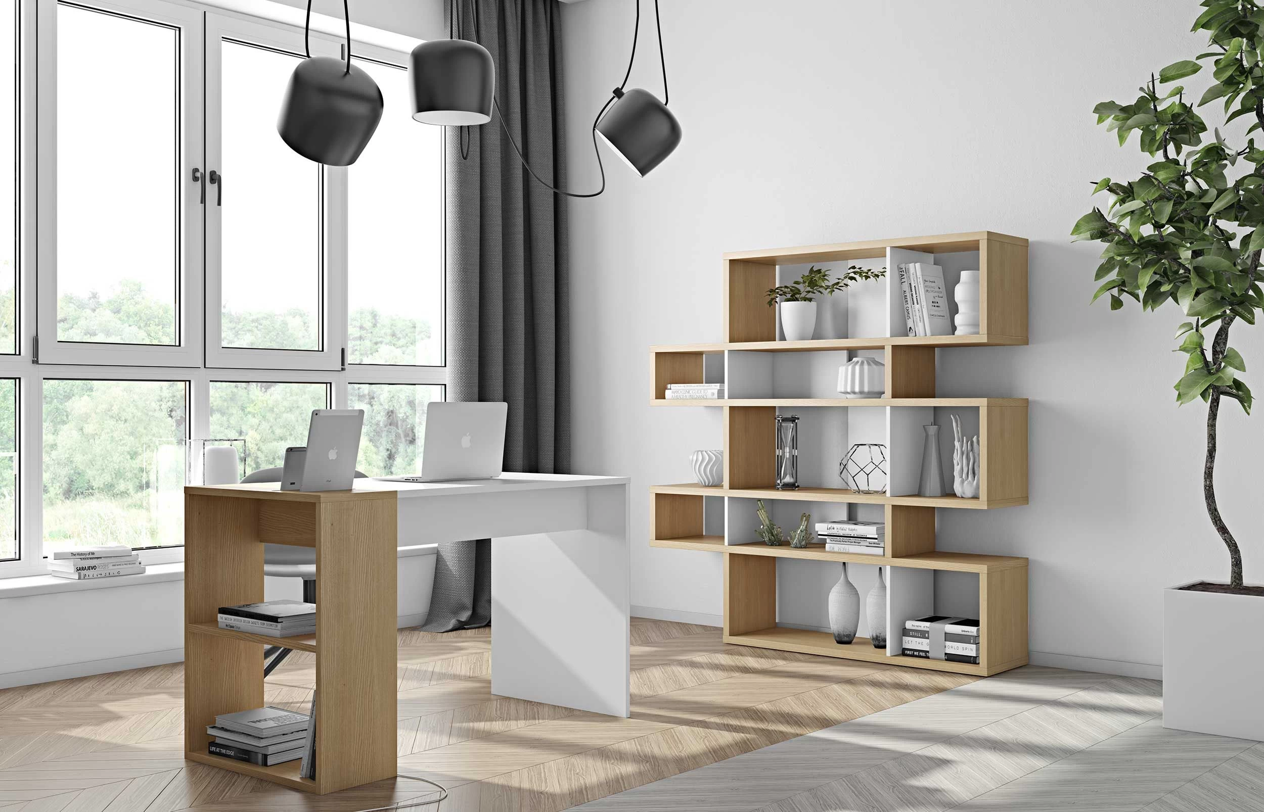 Bureau Harbour - Wit/eik 4 Bureau Harbour - Wit/eik - Afbeelding 2