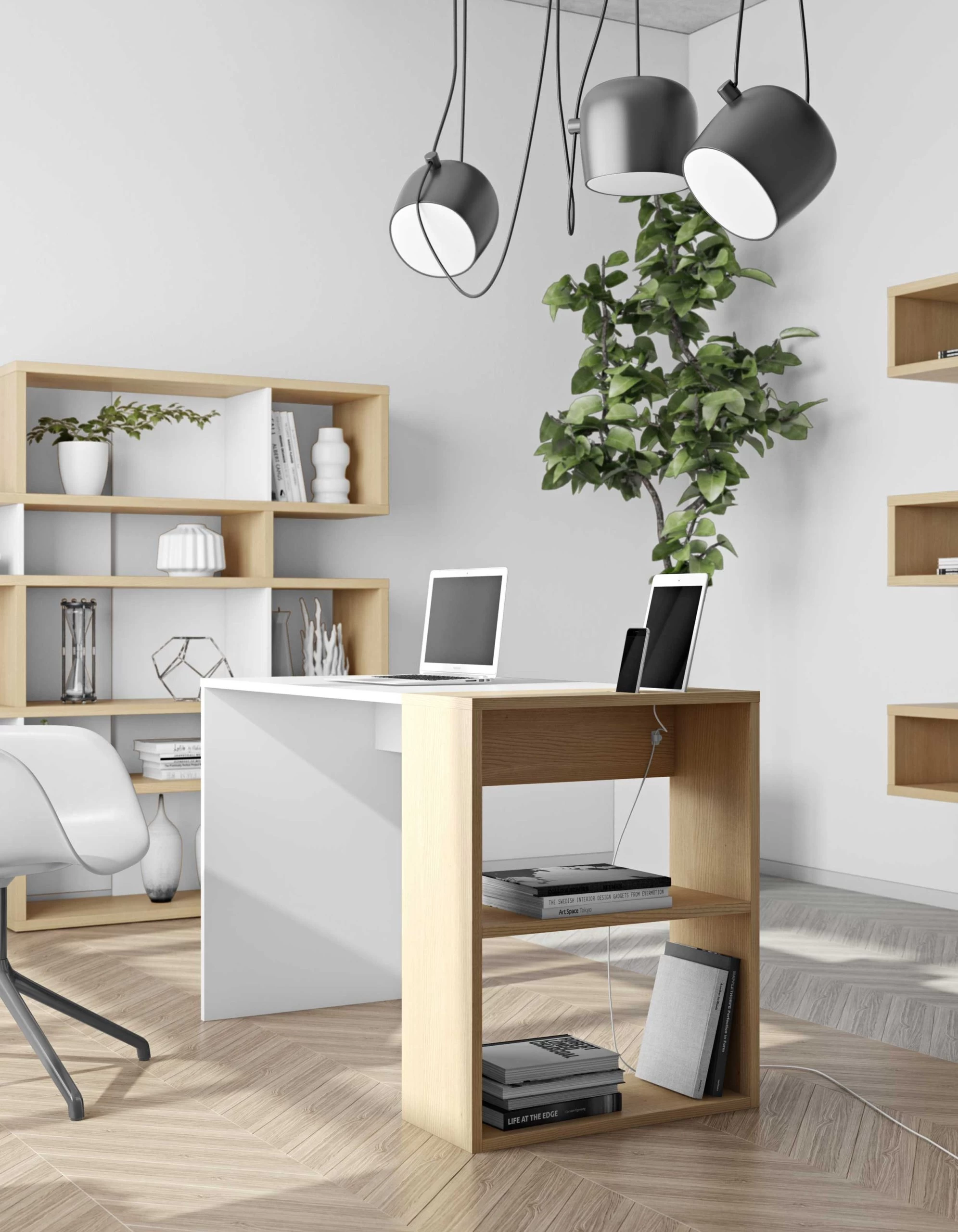 Bureau Harbour - Wit/eik 6 Bureau Harbour - Wit/eik - Afbeelding 4