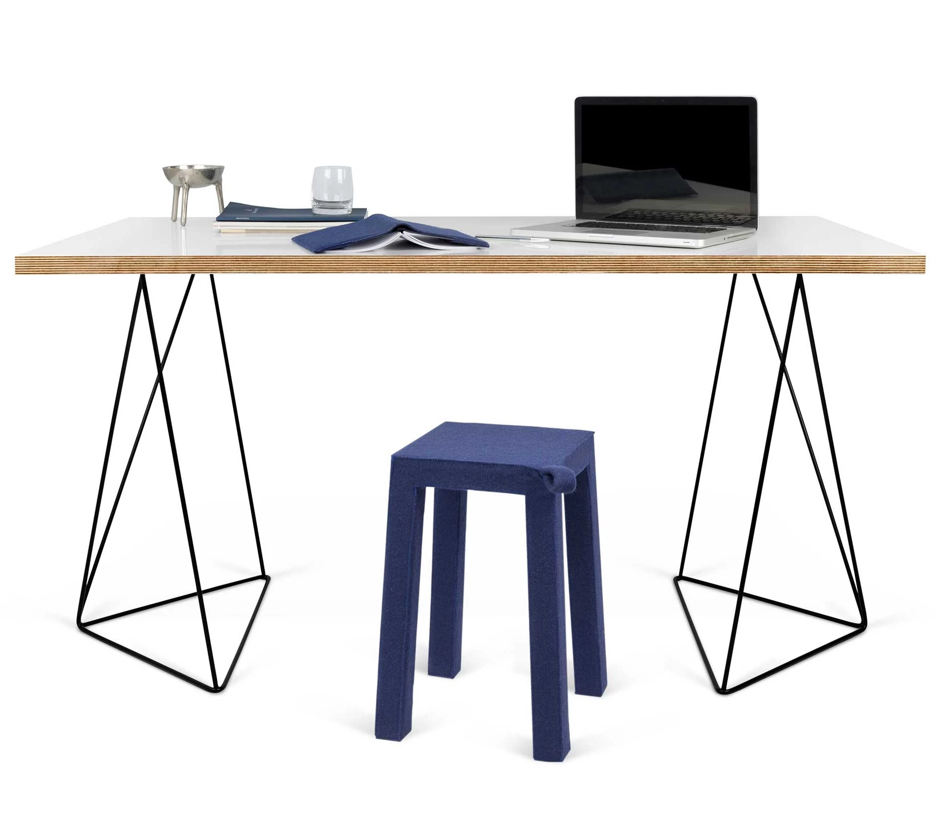 Bureau Flo - Wit/zwarte Pootjes 15 Bureau Flo - Wit/zwarte Pootjes - Afbeelding 13