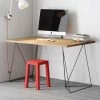 Bureau Flo - Wilde Eik/zwarte Pootjes -Collectie Slaapkamermeubels 9500.053221 Flow 140 Oak Black Steel 10 e6c8