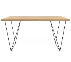 Bureau Flo - Wilde Eik/zwarte Pootjes -Collectie Slaapkamermeubels 9500.053221 Flow 140 Oak Black Steel 2 cc2c