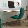 Bureau Flo - Wit/groene Pootjes -Collectie Slaapkamermeubels 9500.053238 Flow 140 Pure White Plywood Green Steel 9 6276