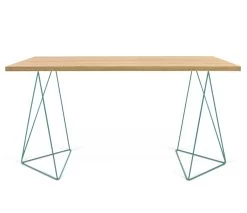 Bureau Flo - Wilde Eik/groene Pootjes -Collectie Slaapkamermeubels 9500.053245 Flow 140 Oak Green Steel 1 c0e0