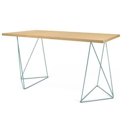 Bureau Flo - Wilde Eik/groene Pootjes -Collectie Slaapkamermeubels 9500.053245 Flow 140 Oak Green Steel 5 1595