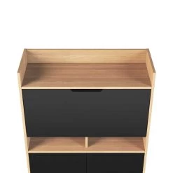 Secretaire Limo 104cm - Eik/zwart -Collectie Slaapkamermeubels 9500.053276 Lime Work Station Pure Black and Oak 5 8641