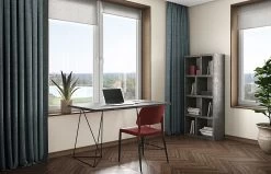 Bureau Flo - Beton/zwarte Pootjes -Collectie Slaapkamermeubels 9500.054051 Flow 140 Concrete Black Steel 10 85fd