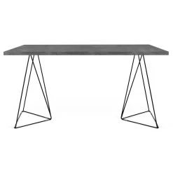 Bureau Flo - Beton/zwarte Pootjes -Collectie Slaapkamermeubels 9500.054051 Flow 140 Concrete Black Steel 1 1c39