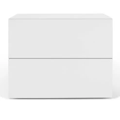 Nachtkastje Aurora 2 Laden - Wit -Collectie Slaapkamermeubels 9500.310263 Aurora Night Table White 1 e443
