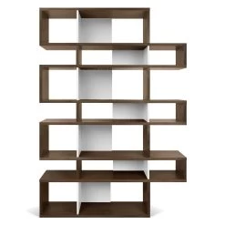 Boekenkast Lisbon | 156 X 34 X 220 Cm | Walnut White -Collectie Slaapkamermeubels 9500.314995 London 003 Walnut Pure White Backs 1 ab61